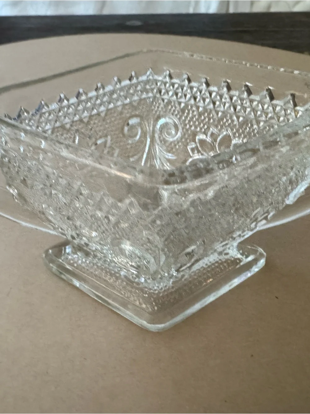 Vintage Indiana Glass Tiara Sandwich Pattern Sugar, Creamer, and Tray
